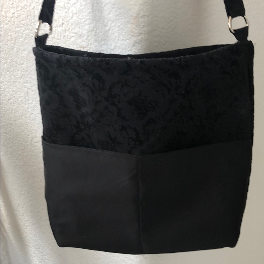 Handmade one-of-a-kind Shoulder tote Black